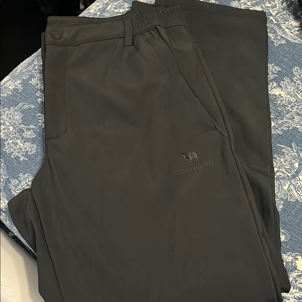 Men's camel crown Black soft shell pants